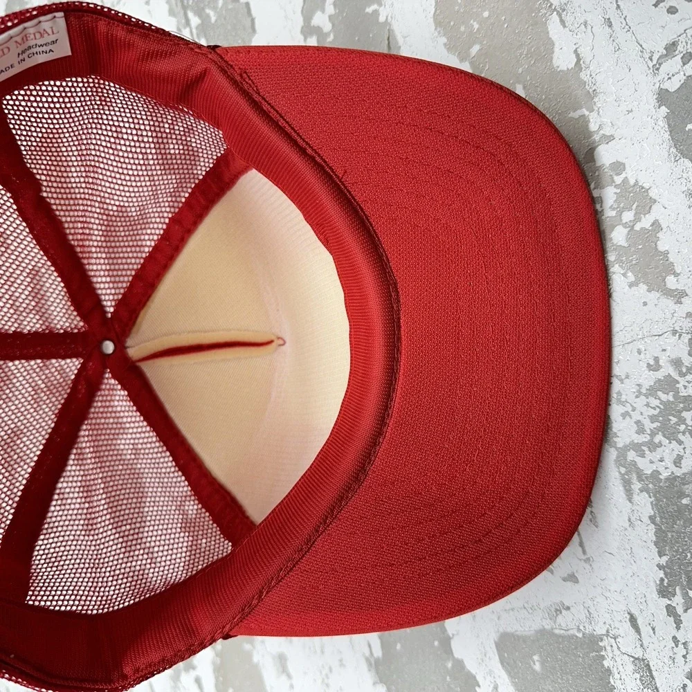 Gold Medal Headwear St Thomas Virgin Islands Trucker Hat Red Foam Front Mesh
